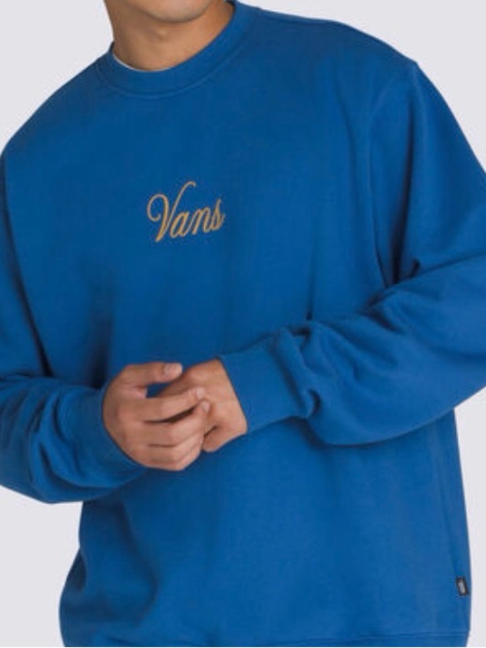 Vans Royal Blue Crewneck with Gold Script Logo